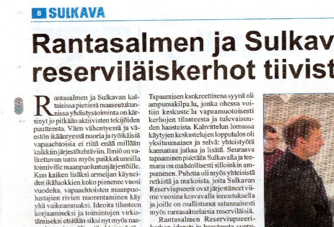Vierailimme Rantasalmella 18.3. Jari Kemppainen teki jutun niin Rantasalmen kuin Sulkavankin lehteen.